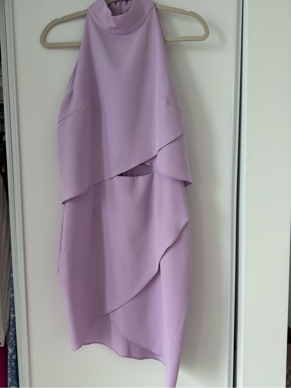 Elliatt Lilac High-Neck Layered Mini Dress